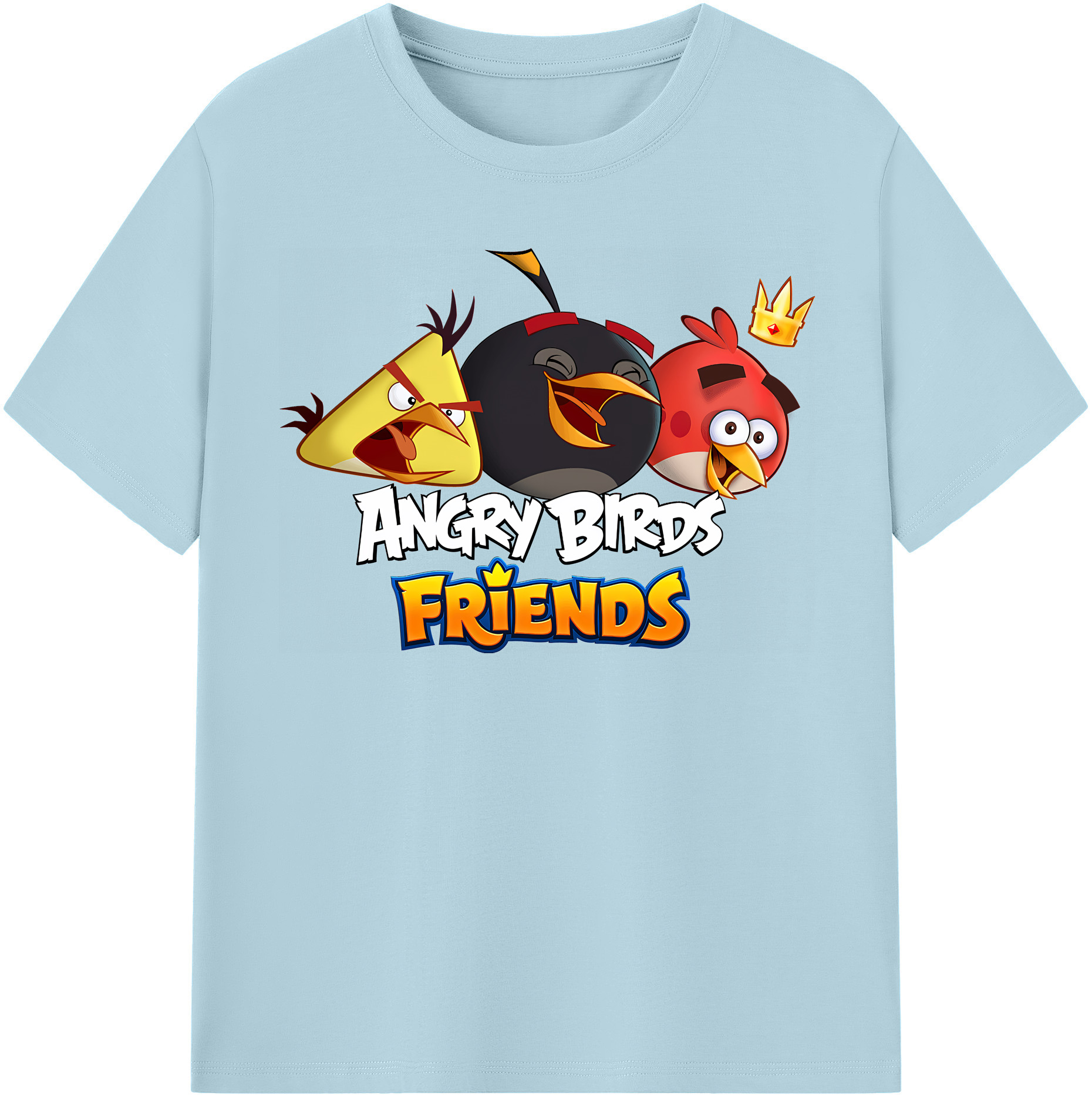 （画像用） Angry Birds アングリーバード 綿100％半袖Tシャツ（フロントプリント）